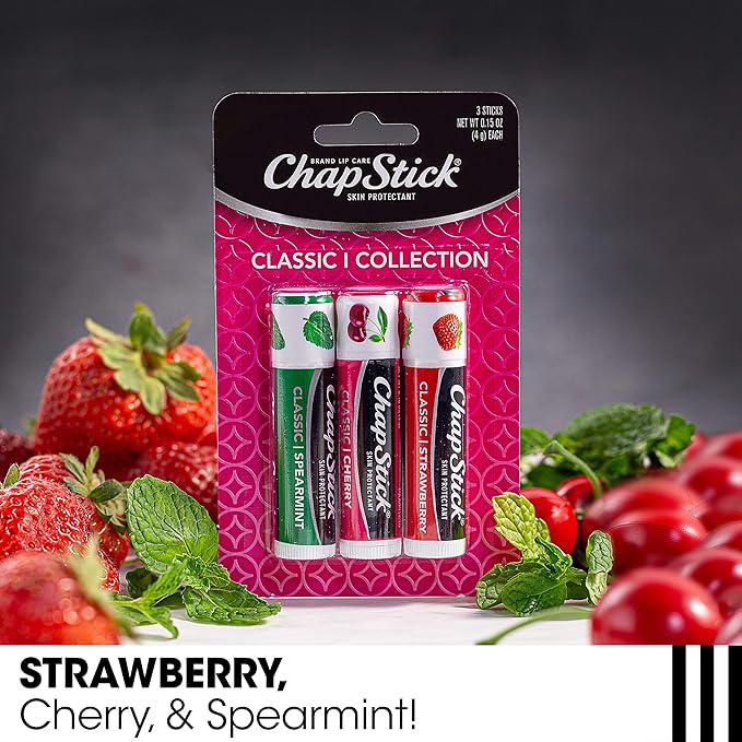 ChapStick Lip Care Set, Classic Collection 3-Pack – Spearmint, and Strawberry - Image 5