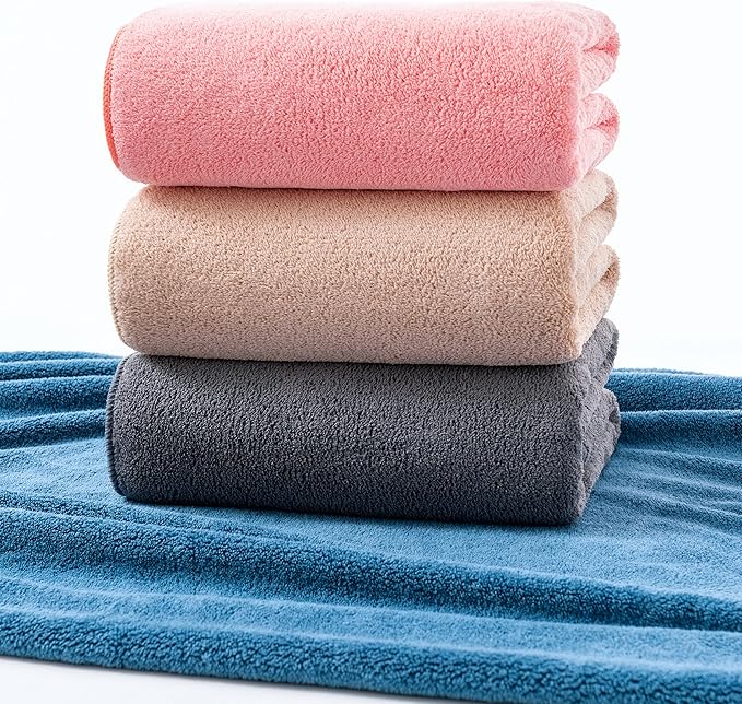 Lumimi Towels 4 Pack Soft Microfiber Bath Towel Set Salon Gym Yoga Travel Very - Image 8