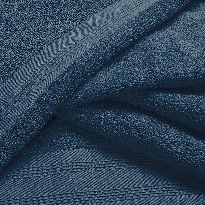 Ultra Soft 6 Pack Cotton Towel Set, Contains 2 Bath Towels 28x55 inch, 2 Hand - Image 2