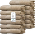 Commercial Bulk Pack of 12 Large Bath Towels – 100% Cotton Terry 24" x 50" – by TEXCRAFT