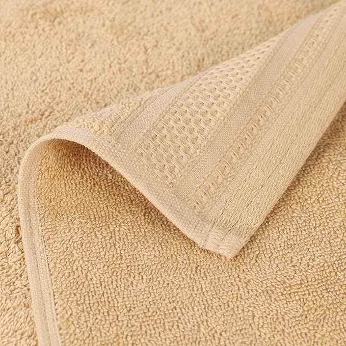 Superior Honeycomb 100% Cotton 500 GSM 12 Piece Bath Towel Set, 6 Washcloths - Image 5