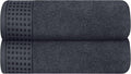 GLAMBURG 100% Cotton 2 Pack Oversized Bath Towel Set 28x55 Inches, Ultra Soft by GLAMBURG