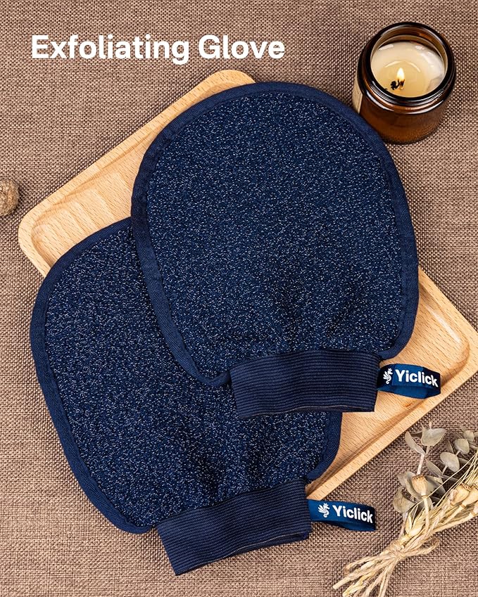Yiclick Heavy Exfoliating Gloves, Exfoliating Body Scrubber Exfoliator - Image 2
