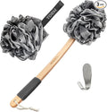 Toem® Loofah Back Scrubber for Shower | Bamboo Charcoal Fiber Infused | Loufas by TOEM