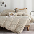 JELLYMONI 100% Natural Cotton 3pcs Striped Duvet Cover Sets, by JELLYMONI
