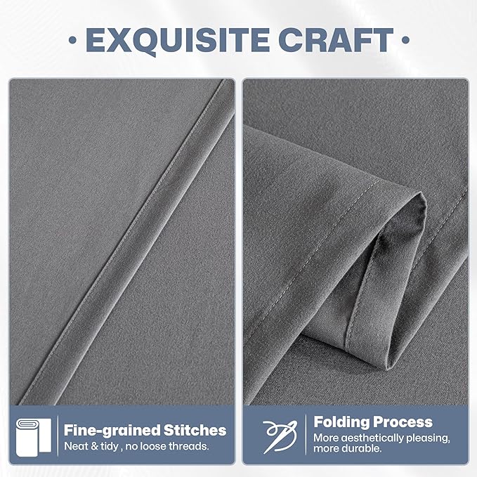 Lavisun Queen Flat Sheets 2 Pack, Hotel Quality Flat Bed Sheets, Brushed - Image 5