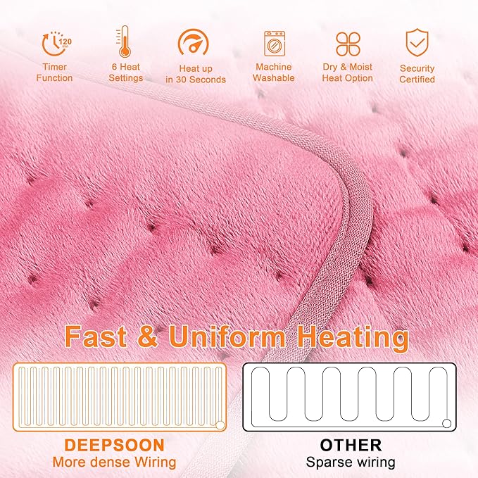 Deepsoon Heating Pad, Electric Heating Pads - Image 6