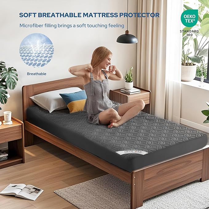 BEDLORE Waterproof Mattress Protector, Twin XL Size Mattress Pad - Image 3