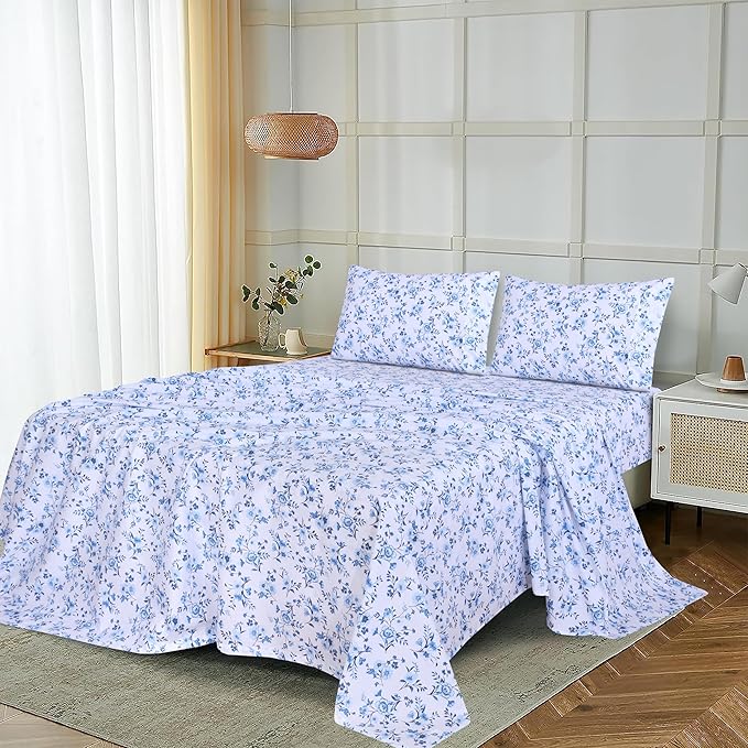 RUVANTI 100% Cotton Sheets – Queen Size Percale Bedding, Cooling & Breathable - Image 9