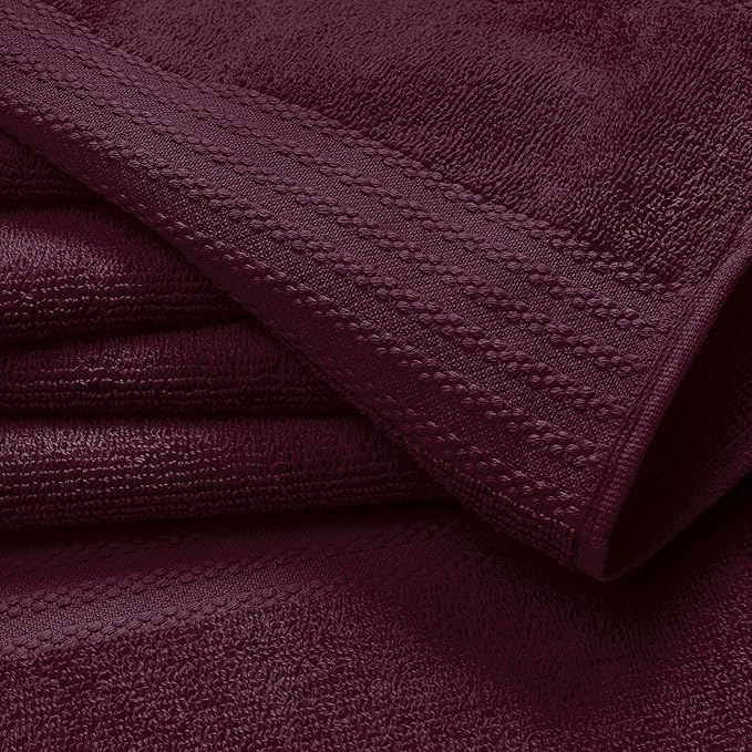 GLAMBURG Ultra Soft 6-Piece Hand Towel Set 16x28-100% Ringspun Cotton - Image 2