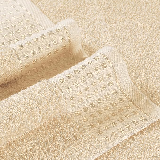 GLAMBURG 100% Cotton Ultra Soft 6 Pack Towel Set, Contains 2 Bath Towels 28x55 - Image 2