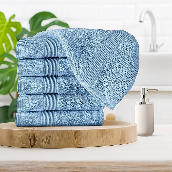 Belizzi Home Ultra Soft 6-Piece Hand Towel Set 16x28-100% Ringspun Cotton - Image 2