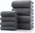 Lumimi Towel Set of 8 Very Soft Microfiber 4 Bath and 4 Hand Towels Quick Dry by Lumimi