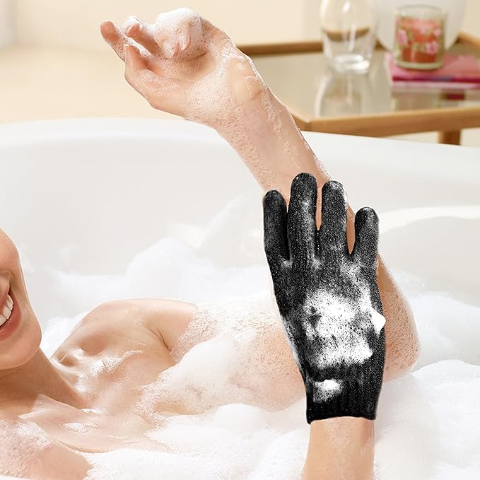 MIG4U Shower Exfoliating Scrub Gloves, Bathing Gloves Body Wash Dead Skin - Image 2