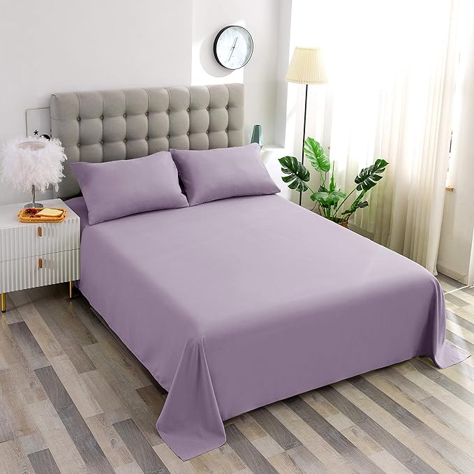 Sfoothome Full Lavender Fitted Sheet Only, Wrinkle Free - Image 5