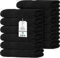 Commercial Bulk Pack of 12 Large Bath Towels – 100% Cotton Terry 24" x 50" – by TEXCRAFT