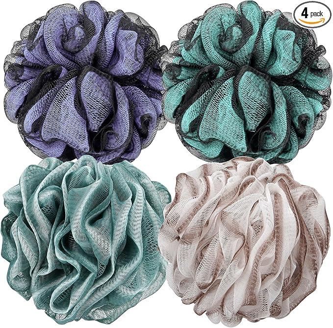 DadyMart Bath Shower Loofah Sponge 60g Bath Mesh Pouf Shower Ball Body Scrubber by DadyMart