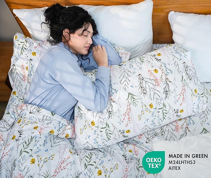 RUVANTI 100% Cotton Sheets – King Size Percale Bedding, Cooling & Breathable - Image 5