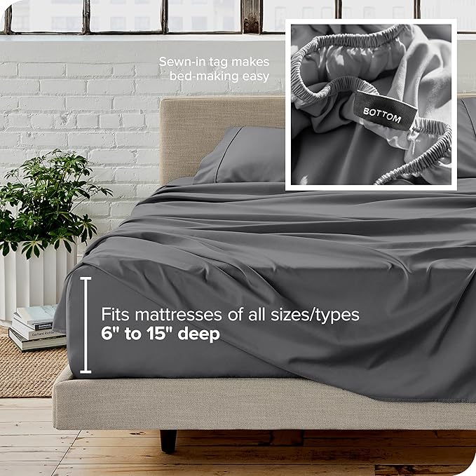 Bare Home Split Queen Sheet Set - Image 6