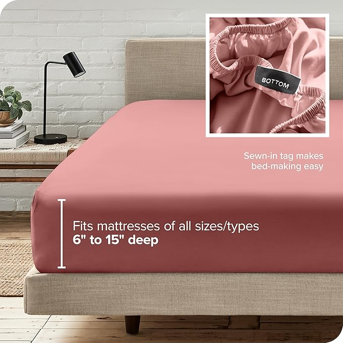 Bare Home Fitted Bottom Sheet Twin Size - Image 6