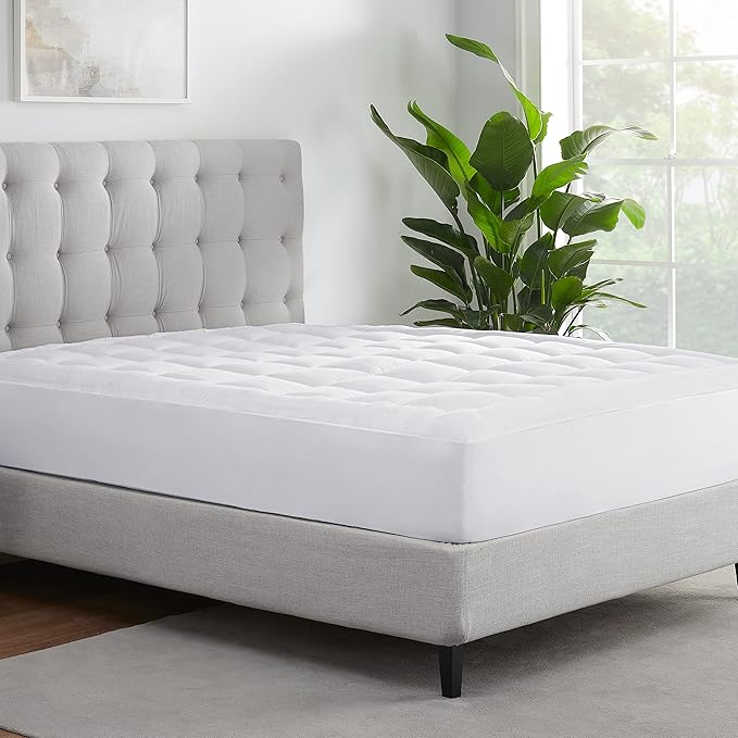 Serta ComfortSure Twin Mattress Cover, Fitted Pillow Top Mattress Pad, Super - Image 2
