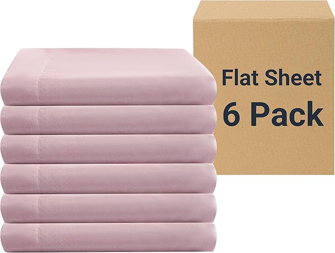 ZPECC Bulk Flat Sheets Only Twin Size 6 Pack, Easy Sort Top Bed Sheet by by ZPECC-ABrandThatHasBeenFocusedOnBabyProductsFor18Years