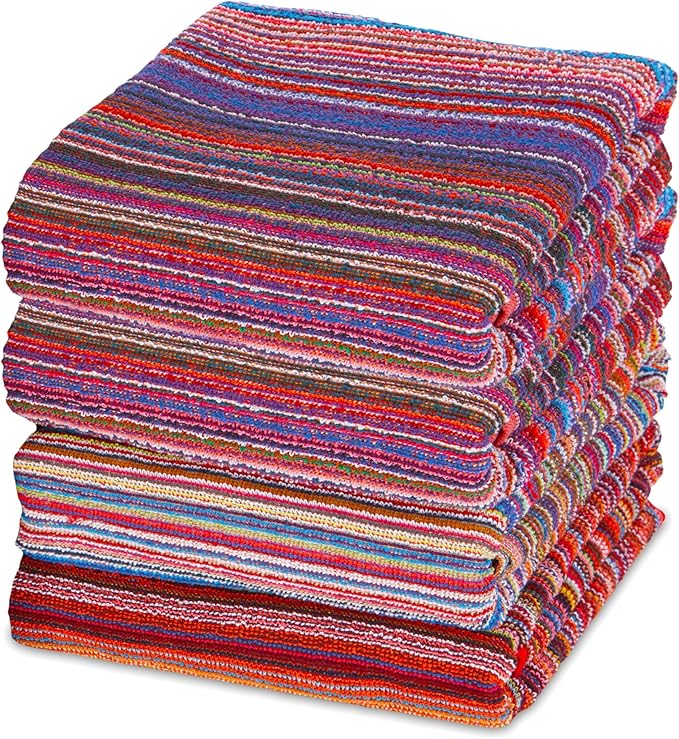 BolBom*S Bath Towel Set 4 Pack, 30 x 60 Inches Large 100% Cotton Stripe Bath - Image 7