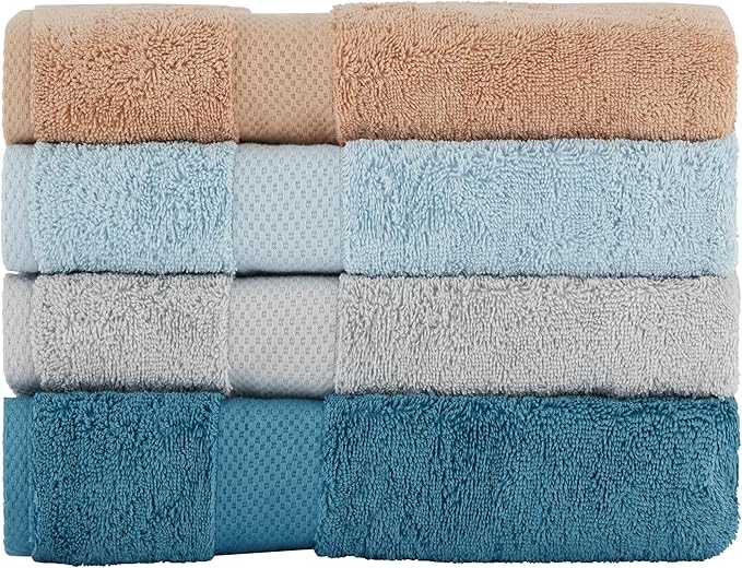 BolBom Towels 4 Pack Medium Bath Towel Set, 27“X54” Inches, 500 GSM 100% Ring - Image 3