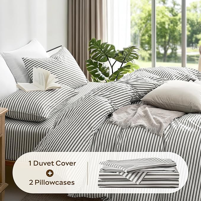 JELLYMONI Oversized King Duvet Cover Set, Cotton Duvet Cover 3 Pieces - Image 7