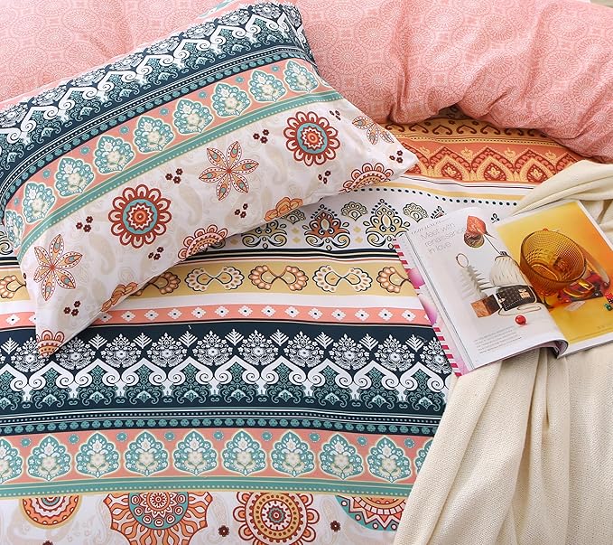 MUXHOMO Duvet Cover Queen Size Floral Duvet Cover Set - Image 2