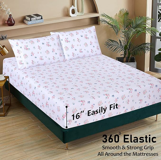 RUVANTI 100% Cotton Sheets – Split King Size Percale Bedding, Cooling & - Image 6