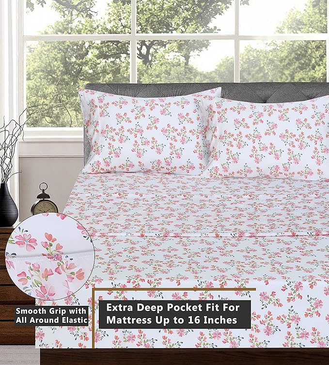 RUVANTI 100% Cotton Sheets – Twin Size Percale Bedding, Cooling & Breathable - Image 4