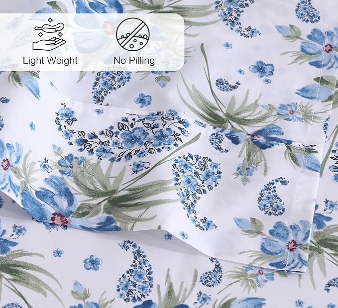 RUVANTI 100% Cotton Sheets – King Size Percale Bedding, Cooling & Breathable - Image 4