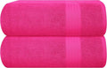 GLAMBURG Premium Cotton Oversized 2 Pack Bath Sheet 35x70-100% Pure Cotton by GLAMBURG