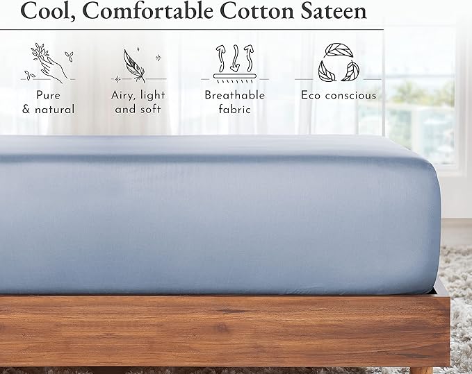 California Design Den Soft 100% Cotton Fitted Sheet Only, King Size Fitted - Image 6
