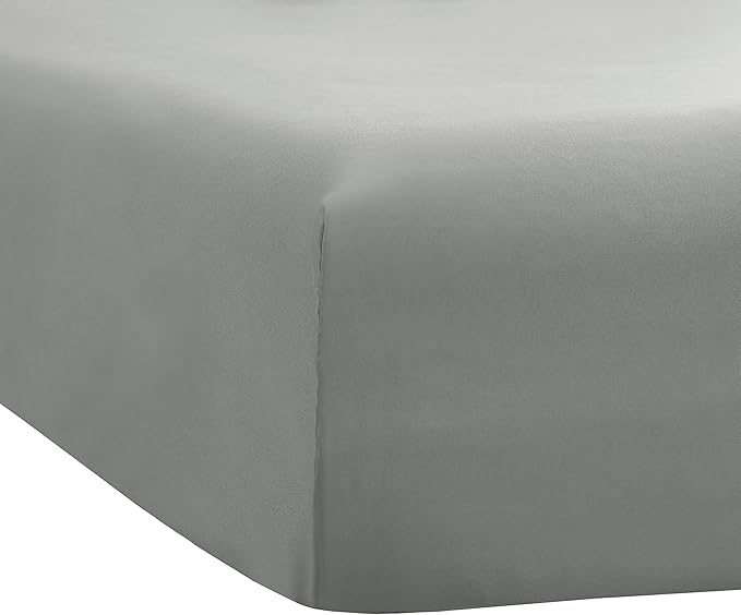 Sfoothome Queen Grey Fitted Sheet Only, Wrinkle Free - Image 3