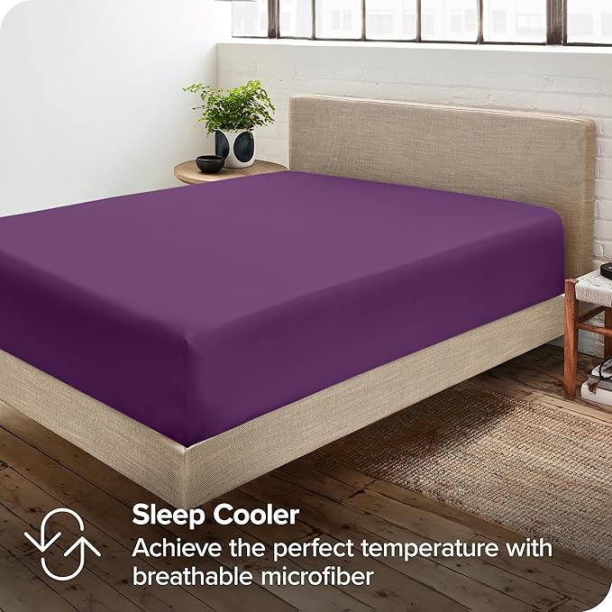 Bare Home 2-Pack Fitted Bottom Sheets Queen - Image 6