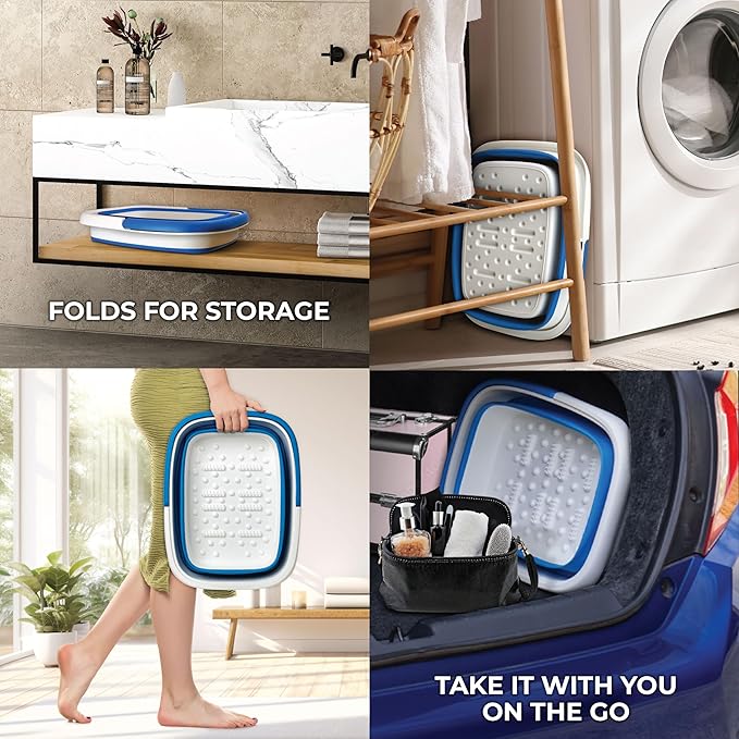 Mantello Collapsible Foot Bath Foot Soaking Tub | Portable Foot Spa Pedicure - Image 2