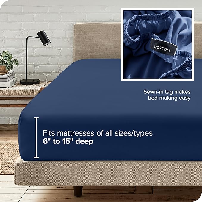 Bare Home Fitted Bottom Sheet California King - Image 6