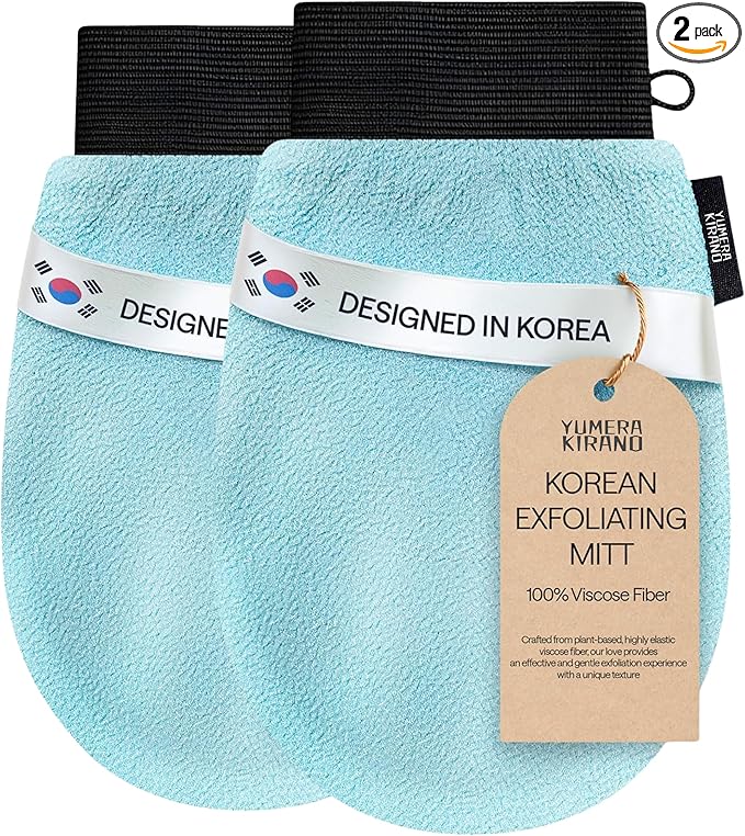 Korean Exfoliating Glove for Shower – Deep Body Scrubber & Face Exfoliator – by YumeraKirano