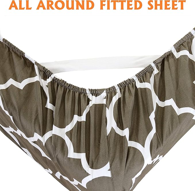 Elegant Comfort Luxury Soft Bed Sheets Quatrefoil Pattern - Image 5