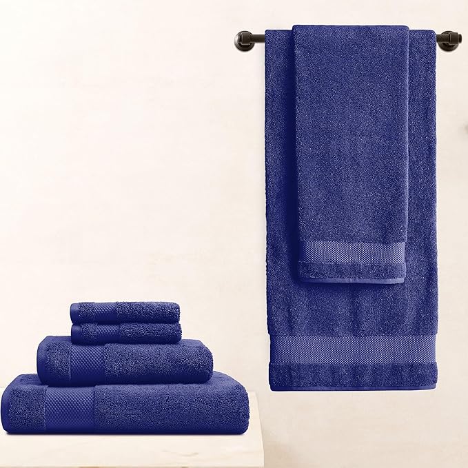BIOWEAVES 100% Organic Cotton Bath Towel Set | 700 GSM Plush 6-Piece Premium - Image 6