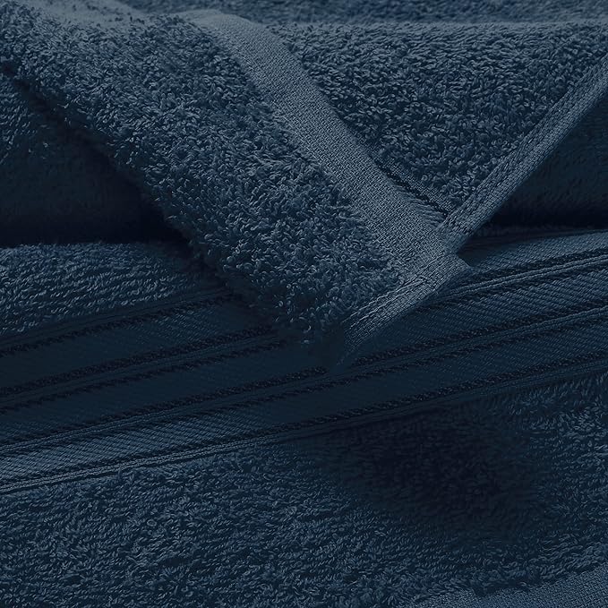 BOUTIQUO Cotton 2 Pack Bath Towel Set 28x55, Eco-Friendly Large Bath Towels - Image 2