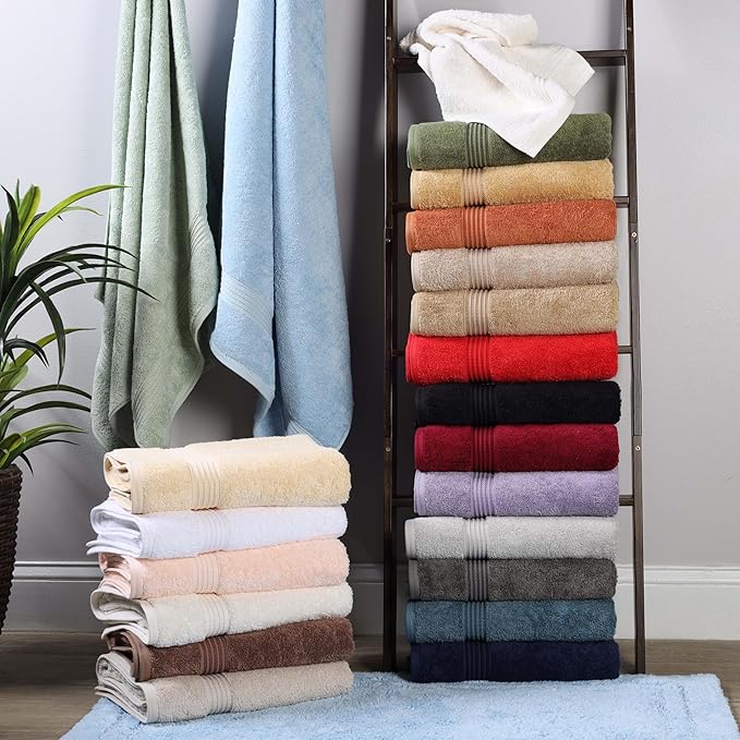 Superior Egyptian Cotton 2-Piece Bath Sheet Towel Set, Oversized Body Towels - Image 10