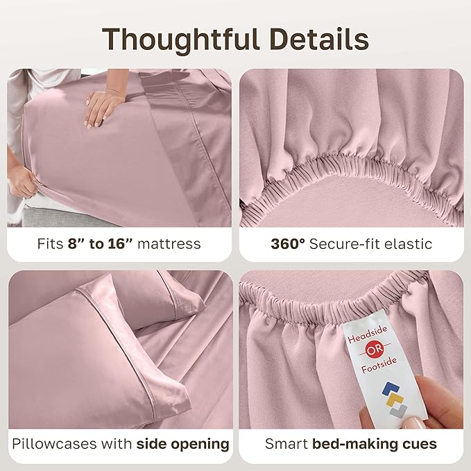 California Design Den Soft 100% Cotton Sheets King Size Set, 400 Thread Count - Image 5
