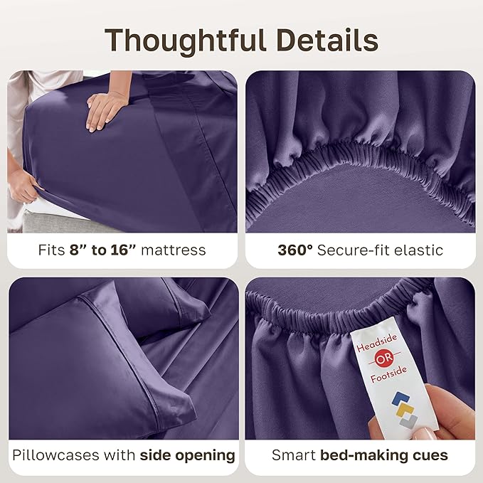 California Design Den Soft Queen Size Cotton Sheet Sets, 400 TC Good - Image 5