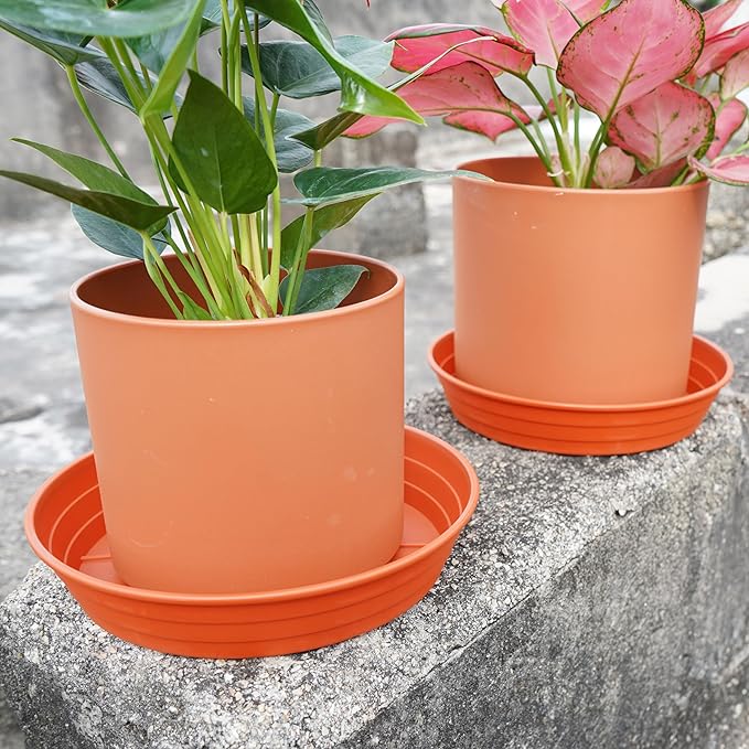 LWALRS Plant Saucer 14 Inch 4 Pack 6 8 10 12 14 16 18 20 25, Plastic Plant Trays - Image 5