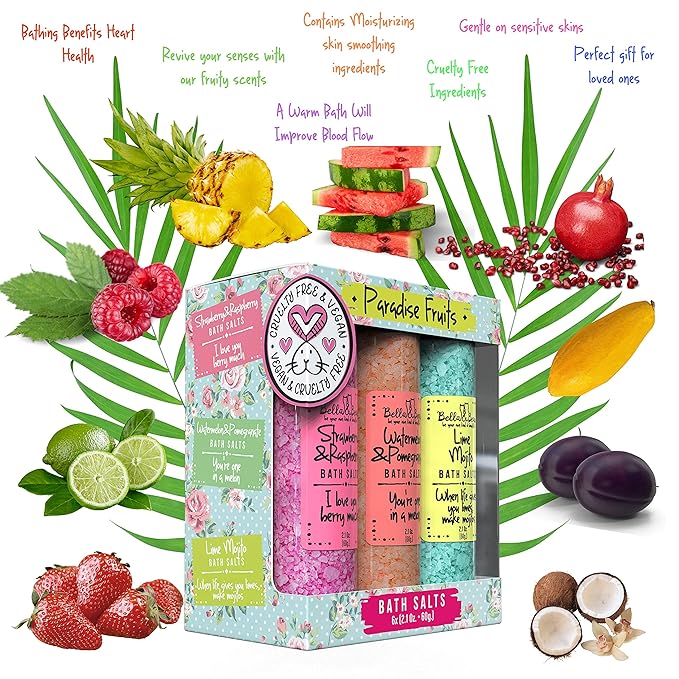 Bath Salts for Women – Relaxing Spa & Foot Soak – Bella & Bear Paradise Fruits - Image 7