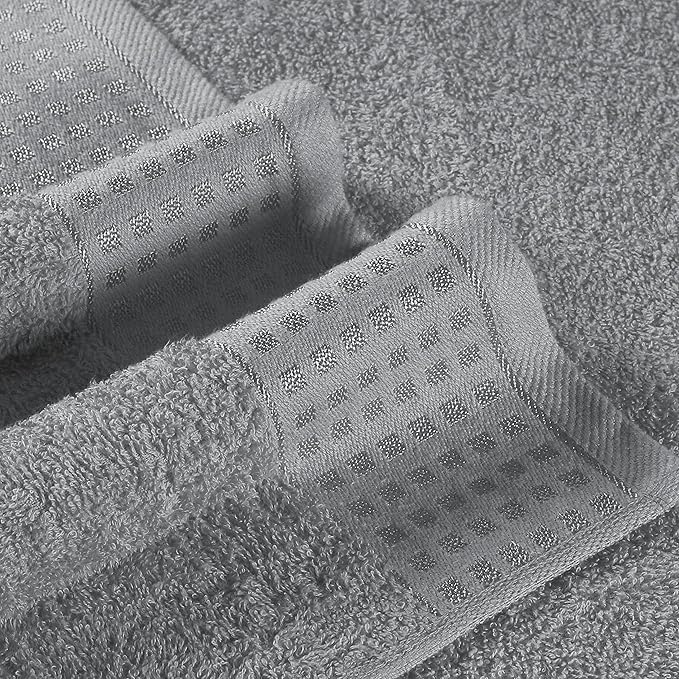 GLAMBURG 100% Cotton Ultra Soft 6 Pack Towel Set, Contains 2 Bath Towels 28x55 - Image 2