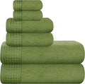 GLAMBURG 100% Cotton Ultra Soft 6 Pack Towel Set, Contains 2 Bath Towels 28x55 by GLAMBURG